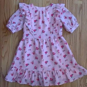 Janie and jack pink print dress.